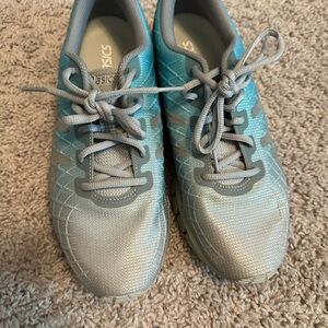 Asics Women's Sneakers - Light Blue and Gray